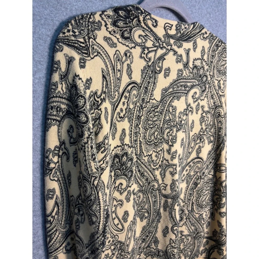Studio C Paisley Sweater Women's S Soft Cashmere Feel Acrylic Cozy Vintage Top